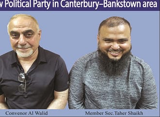 Launch of New Political Party in Canterbury – Bankstown area.